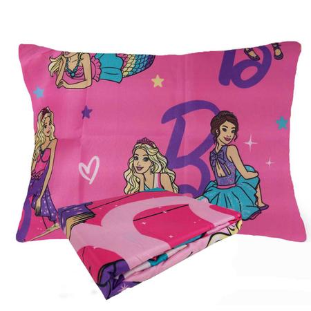 Jogo De Cama Solteiro Estampado Barbie Lepper 2 Pçs - Barbie