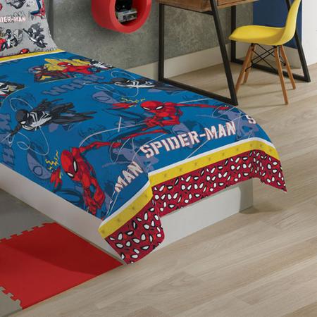Imagem de Jogo de Cama Infantil Spider-Man 2 Peças Lepper (1 Lençois e 1 Fronha)