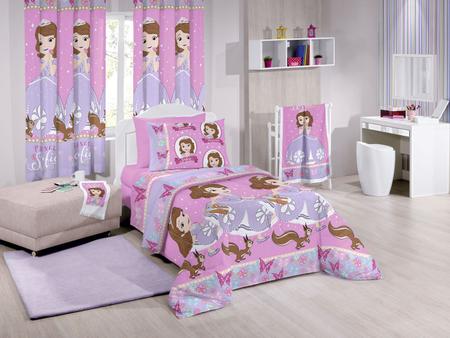 Jogo Cama Lençóis Princesa Sofia Pink