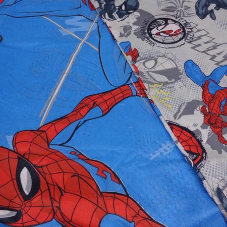 Imagem de Jogo de Cama Microfibra Homem Aranha Cinza Solteiro Spider Man 2 pecas Lepper