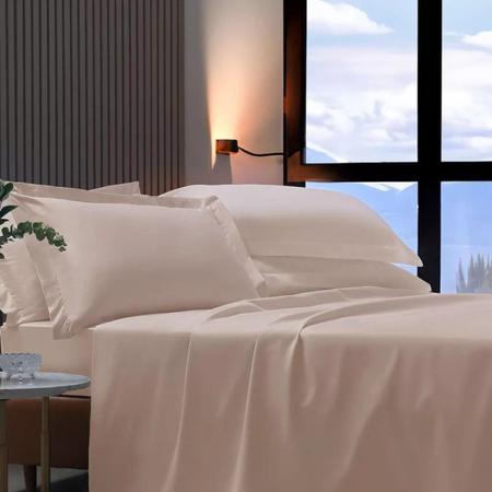 Imagem de Jogo de cama queen 2,40m x 2,60m nobless - rosa cha