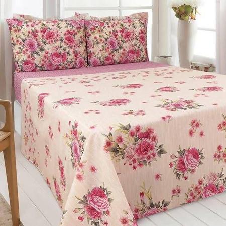 Erosebridal Jogo de cama queen estilo japonês lençóis de flor de