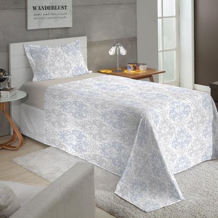 Jogo de Cama Solteiro Algodão 300 Fios 3 Peças Estampado - Nova América Imagem de Jogo de Cama Solteiro Algodão 300 Fios 3 Peças Estampado