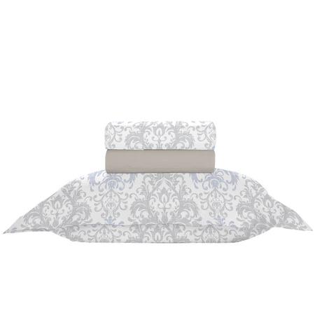 Jogo de Cama Solteiro Algodão 300 Fios 3 Peças Estampado - Nova América Imagem de Jogo de Cama Solteiro Algodão 300 Fios 3 Peças Estampado