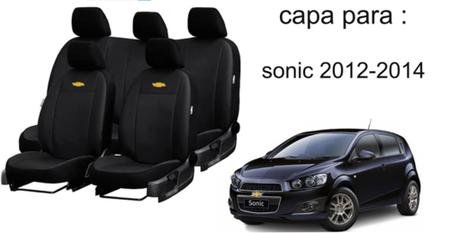 Imagem de Jogo de Capas de Couro de Luxo para Sonic 2014 - Couro Impermeável + Chaveiro + Capa de Volante