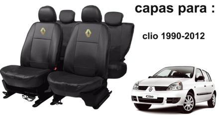 Imagem de Jogo de Capas de Couro para Renault Clio 1994 com Chaveiro Exclusivo!