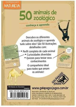 Jogo de Cartas 50 Bichos de estimação Galapagos - Jogos de Cartas -  Magazine Luiza