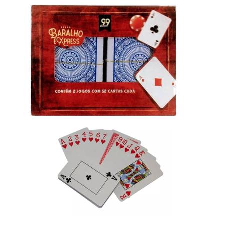 Jogo De Cartas Baralho Truco Plástico Com 104 Cartas Premium