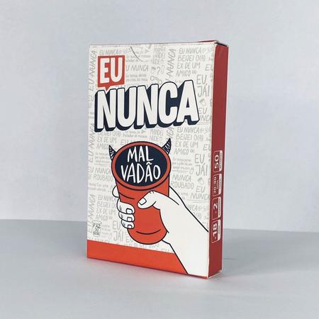 Jogo de Cartas Eu Nunca Malvadão Esquenta Drinking Game - Faz ou Bebe -  Deck de Cartas - Magazine Luiza