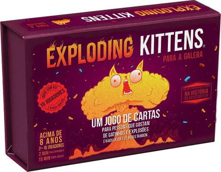 Jogo de Cartas Gato e Boca - Diversão em Família com Gatinhos Fofinhos -  Exploding Kittens LLC - Deck de Cartas - Magazine Luiza