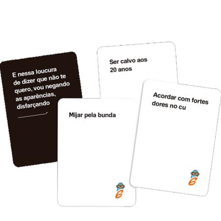 Jogo de cartas fdp 5 foi de proposito baralho expansão buró