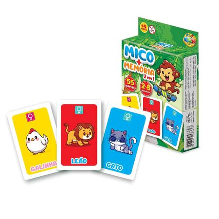 Jogos de Cartas 2 em 1 Memóra Dinânimica e Mico Objetos - Pais e Filhos -  Deck de Cartas - Magazine Luiza