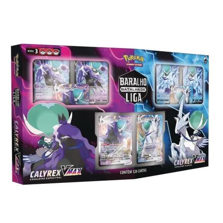 Jogo de Cartas Pokemon Baralho Batalha de Liga Calyrex Vmax