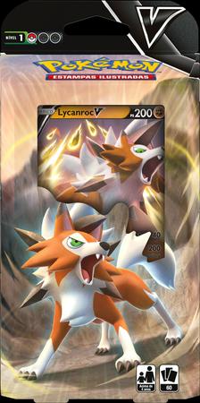 Card Game Jogo Deck Baralho De Batalha Lycanroc V Pokémon