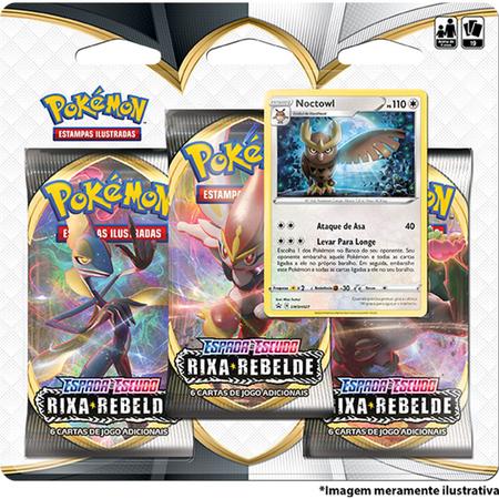 Pacote Cartas Pokémon EE2 Booster 6 Cartas - Rixa Rebelde