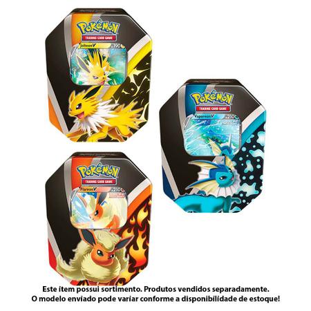 Coleção Cartas Pokemon Poderes V Lata com 25 Cartas - Copag - Deck de  Cartas - Magazine Luiza