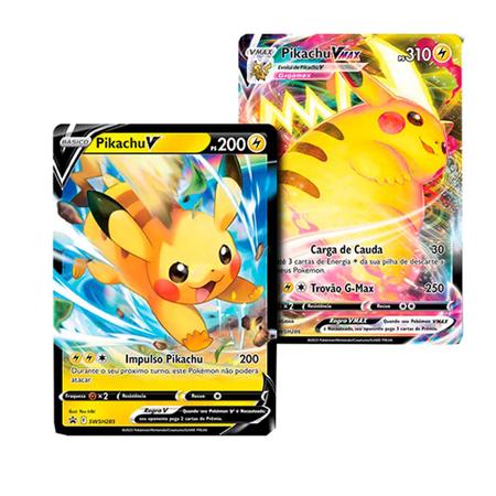 Cartinhas Pikachu Pokemon Vmax, V, Gx Brilhante Original