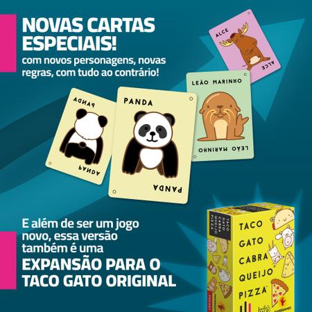Taco Gato Cabra Queijo Pizza ao Contrário Jogo de Cartas PaperGames J078