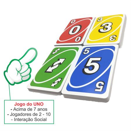 10 Jogo De Cartas Baralho Mattel Games Copag Uno 114 Cartas - Deck de Cartas  - Magazine Luiza