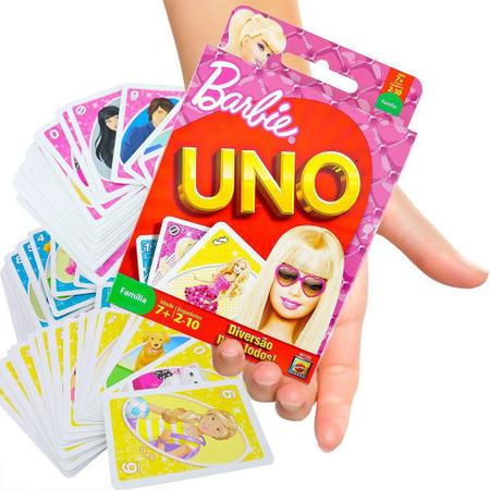 Jogo de Cartas Uno Barbie Mattel - Deck de Cartas - Magazine Luiza