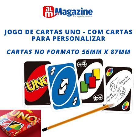 Jogo UNO Original Com Cartas Para Personalizar - Copag Comercial