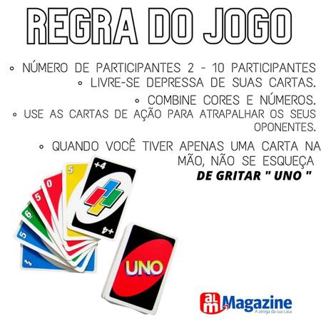 Jogo de Cartas Uno com Carta Personalizável - Copag - Schuster.com.br LTDA