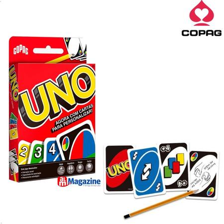 Jogo Uno Original Com Cartas Para Personalizar - MATTEL - Deck de Cartas -  Magazine Luiza