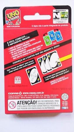 Jogo Uno Original da Copag 144 Cartas de 2 a 10 Jogadores - Mattel - Deck  de Cartas - Magazine Luiza