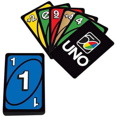 Jogo de Cartas MATTEL Uno 50 Premium (Idade Mínima: 7 Anos