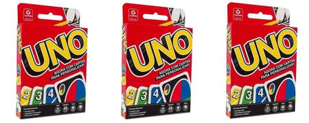 Kit Combo 3 Uno Jogo De Cartas Copag Original Baralho D Mesa - R$ 73,77