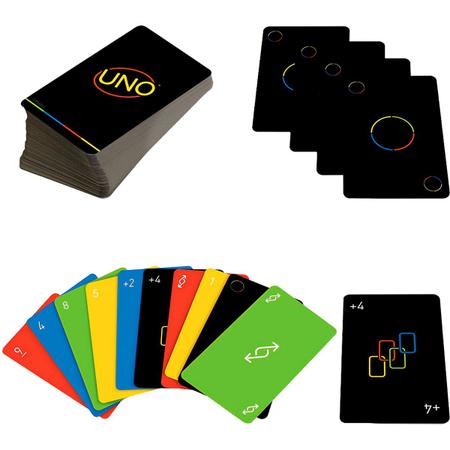 Jogo De Mesa Cartas Uno Minimalista Preto Original - Mattel