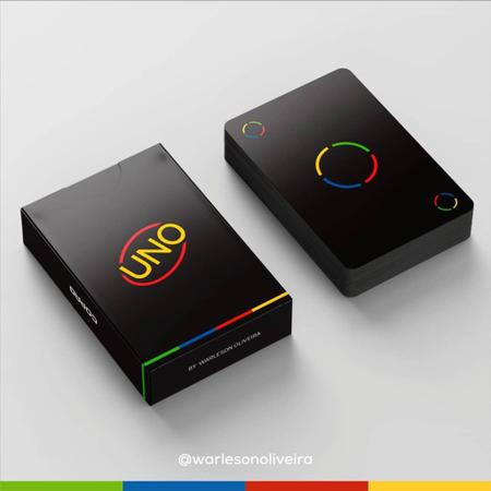 Jogo de Cartas Uno Minimalista Preto Original - Mattel - Deck de