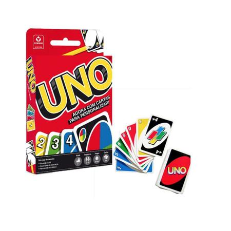 Jogo Uno Original Com Cartas Para Personalizar - MATTEL - Deck de Cartas -  Magazine Luiza