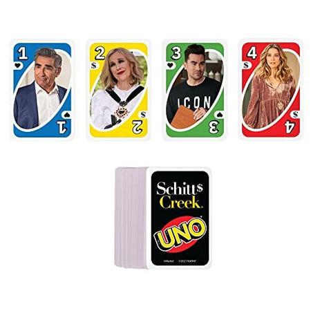 Jogo de cartas UNO Schitt's Creek com deck temático e regra