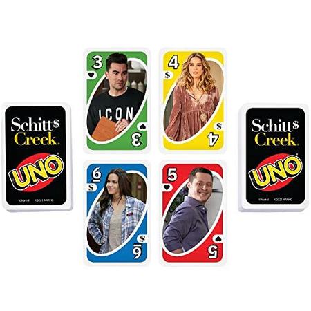 Jogo de cartas UNO Schitt's Creek com deck temático e regra