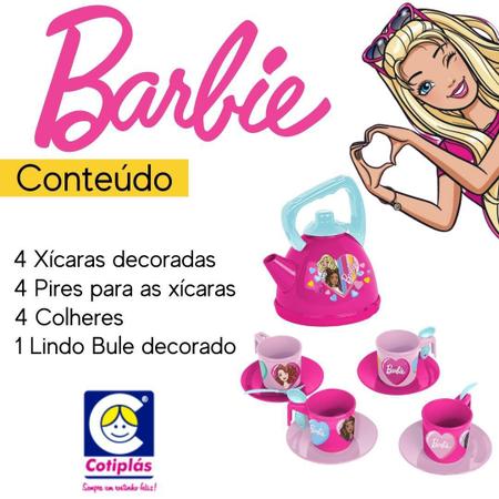 Jogo De Cha Barbie Princesa Xícara Bule Chazinho Infantil Casinha Cafe  Menina Rosa Presente Dia da Criança - Cotiplás Presente - Jogo de Chá  Infantil - Magazine Luiza