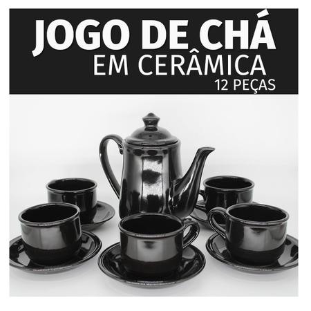 Jogo De Bule Completo Xícaras Café Chá Pires 12 Peças Branco - 123util -  Jogo de Chá - Magazine Luiza