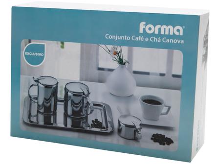 Jogo de Chá e Café 4 Peças Forma Inox Tavola - 807920/4MA, Shopping