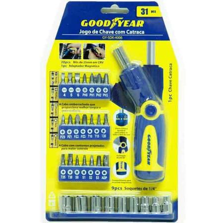 jogo de chaves com catraca GY-SDK-4006 Goodyear Imagem de jogo de chaves com catraca GY-SDK-4006 Goodyear