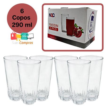 Jogo de Copos de Vidro 330ml 6 Peças Haus - Pavillion - Copo de Água / Suco  - Magazine Luiza