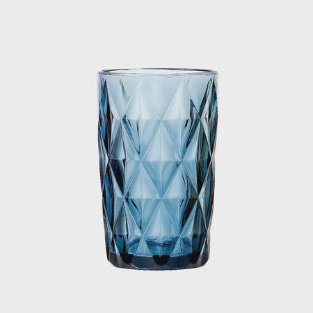 Jogo de Copos Diamante Azul 350ML vidro Class Home - Casamiga, da nossa  casa para a sua!