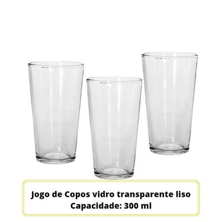 Conjunto de Copos 12 Peças de Vidro Grosso Resistente 300ml - Hauskraft -  Copo de Água / Suco - Magazine Luiza