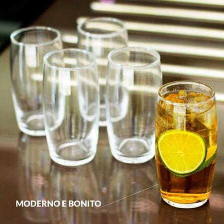 Jogo de Copos Nadir Oca Long Drink de Vidro Liso com 6 Peças 300ml - Le  biscuit