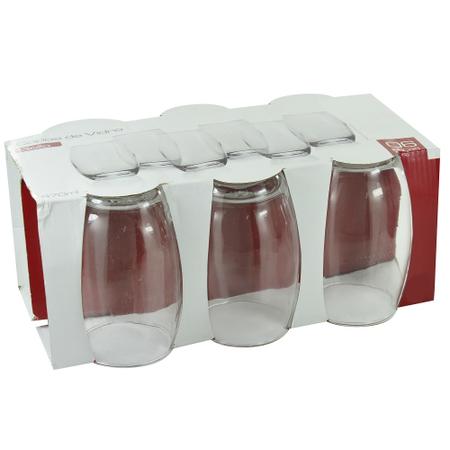 Jogo De Copos De Vidro 470ml Com 06 Copos Bojudos Transparente