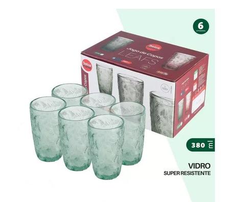 Jogo de Copos de Vidro 330ml 6 Peças Haus - Pavillion - Copo de Água / Suco  - Magazine Luiza