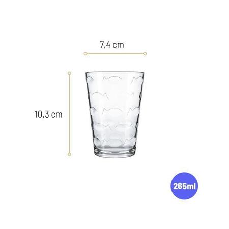 JOGO DE COPOS DE VIDRO NADIR FIGUEIREDO 265ml MODELO LAGUNA PARA ÁGUA SUCO  - Copos - Magazine Luiza