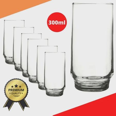 Jogo De Copos Cylinder 6 Peças 300Ml Nadir - Vidro