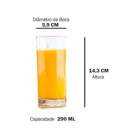 Imagem de Jogo de Copos Vicrila Aiala Long Drink para Refrigerante Suco 290ml - 2 Unidades