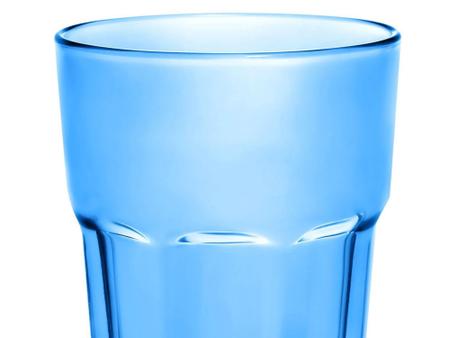 Jogo 6 Copos De Vidro Água Bolhas 450ml - Bon Gourmet - Colorido