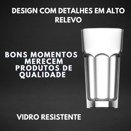 Imagem de Jogo De Copos Vidro Kit 6 Peças 360ml Cozinha Água Suco